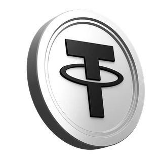 Ikon koin Tether USDT yang ditampilkan di bagian kepercayaan komunitas trading